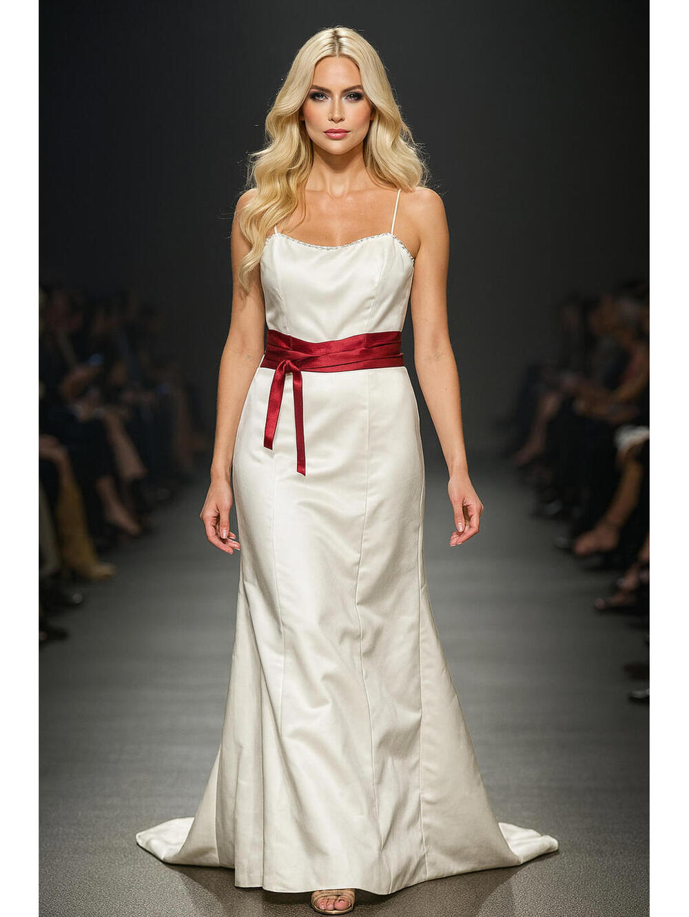 Vintage Symphony Bridal Simply Elegant Strapless Gown with Ribbon sz M NWT IVORY